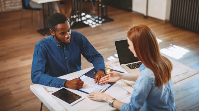 Talking to boss at work